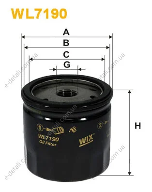 Фильтр масляный Opel Astra G 1.7TD 94-05 WIX FILTERS WL7190 (фото 1)
