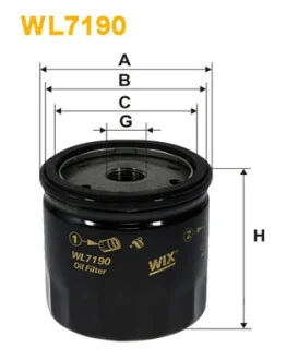 Фильтр масляный Opel Astra G 1.7TD 94-05 WIX FILTERS WL7190