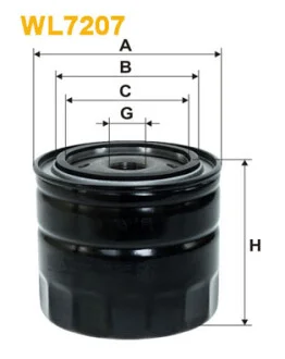 Фильтр масляный Volvo 340 1.4-1.7 82-91/440 1.6-2.0 88-96 WIX FILTERS WL7207