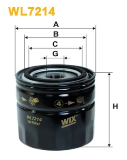 Фільтр оливний WIX FILTERS WL7214 (фото 1)