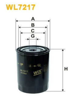 Фільтр масляний VW T4 1.9TDI 92-03 WIX FILTERS WL7217