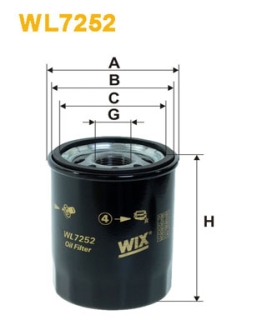 Фільтр оливний WIX FILTERS WL7252 (фото 1)