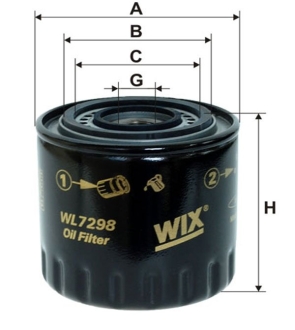 Фільтр оливний WIX FILTERS WL7298