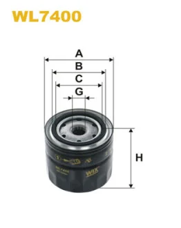 Фильтр масляный Uaz Patriot 2.7i 04-/Ford Transit 1.5-2.9i 55-00 WIX FILTERS WL7400