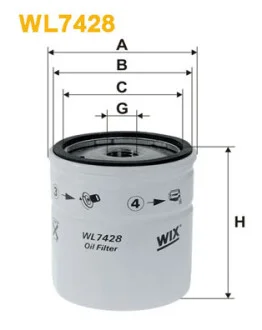Фільтр масляний Opel Combo 1.6/Astra G/H 1.4-2.0 98-12 WIX FILTERS WL7428