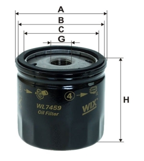 Фільтр оливний WIX FILTERS WL7459