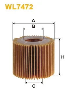 Фильтр масляный Toyota Rav4/Avensis/Land Cruiser 1.6i-2.8D 08- WIX FILTERS WL7472