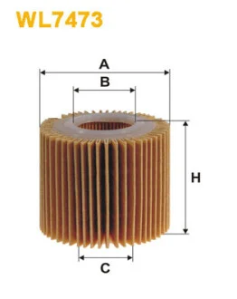 Фільтр масляний Toyota Rav4/Avensis/Land Cruiser 1.6i-2.8D 08- WIX FILTERS WL7473