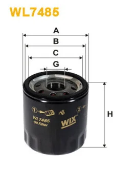 Фільтр масляний Chrysler Avenger/Calibre/Patriot 06- WIX FILTERS WL7485