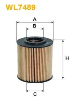 Фильтр масляный VW Polo 1.2TDI 09-/Seat Ibiza 1.2TDI 08-15/Skoda Fabia/Roomster 1.2TDI 06-14 WIX FILTERS WL7489