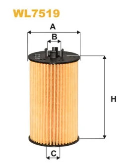 Фильтр масляный Opel Astra J/K/Insignia A/B/Meriva B/Mokka/Zafira C 1.6D 13- WIX FILTERS WL7519