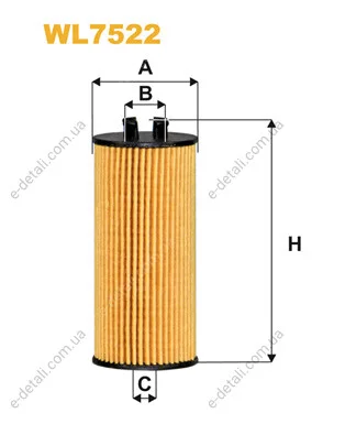 Фільтр масляний BMW X1 (F48) 1.8-2.0i 14-/Mini Cooper 13- (B47/B38/B48) WIX FILTERS WL7522 (фото 1)