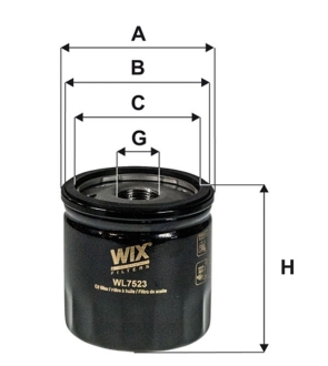 Фильтр масляный Ford TRANSIT (14-) WIX WIX FILTERS WL7523