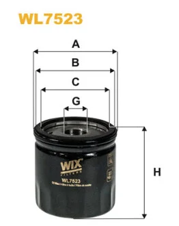 Фільтр масляний Citroen Jumper/Peugeot Boxer 2.2HDI/ Ford Transit 13- WIX FILTERS WL7523