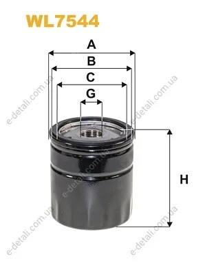 Фильтр масляный Citroen Jumper/Peugeot Boxer 2.0/2.2HDi 15- WIX FILTERS WL7544 (фото 1)