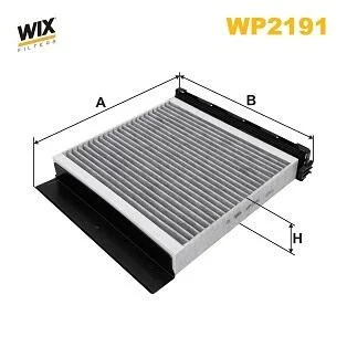 Фильтр салона A-class (W177)/B-class (W247) 18-/EQB (X243) 21- (угольный) WIX FILTERS WP2191 (фото 1)