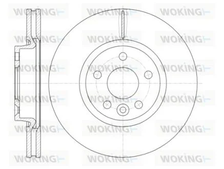 Гальмівний диск перед. Mondeo IV/S-MAX/Galaxy 06-15 (300x28) WOKING D61019.10