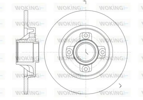 Диск гальмівний задній (пр-во Remsa) PSA Berlingo Partner II / C4 Picasso / 308 3008 5008 WOKING D61058.00