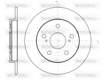 Гальмівний диск задн. Auris/Corolla (08-21) WOKING D61074.00