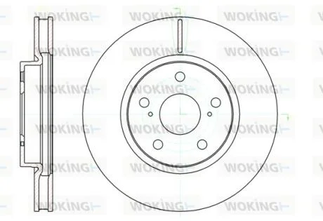Диск тормозной передний (кратно 2) (пр-во Remsa) Lexus IS 05> 12> WOKING D61076.10