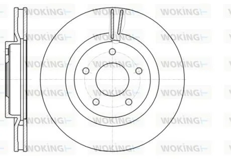 Гальмівний диск перед. Juke/Qashqai/X-Trail (07-21) WOKING D61087.10