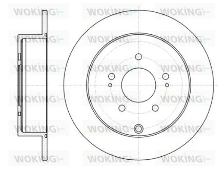 Диск тормозной задний (кратно 2) (пр-во Remsa) Mitsubishi Lancer X Outlander II WOKING D6109800