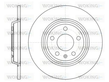 Диск тормозной задний (кратно 2) (пр-во Remsa) Audi A4 08> A6 10> Q5 09> WOKING D61112.00