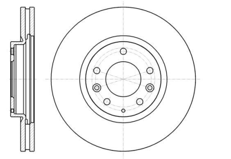 Диск тормозной передний (кратно 2) (Remsa) Mazda CX-7 I CX-9 I WOKING D61236.10 (фото 1)