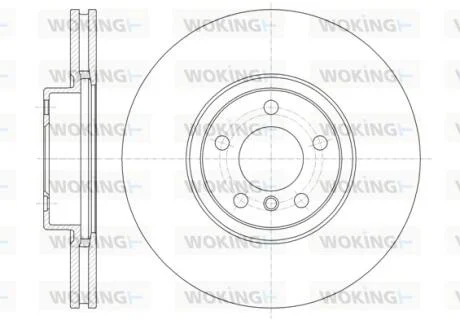 Тормозной диск перед. BMW X5 (E70/F15/F85) / X6 (E71-72/F16/F86) 07- (348x30) WOKING D61335.10