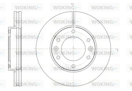 Гальмівний диск перед. H1/i800/iMax (07-21) WOKING D61396.10