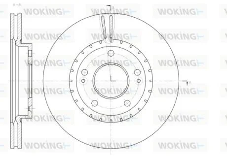 Гальмівний диск перед. Ceed/Elantra/Proceed (11-21) WOKING D61434.10