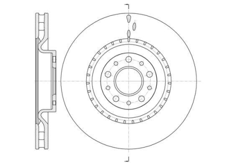 Диск тормозной передний (кратно 2) (Remsa) Fiat Doblo II Combo 500L WOKING D61458.10 (фото 1)