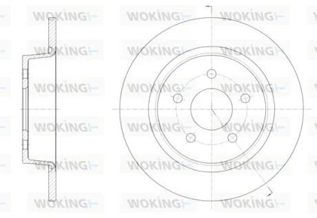 Диск тормозной задний (кратно 2) (пр-во Remsa) Ford Kuga II / Connect II / C-max II III WOKING D61459.00