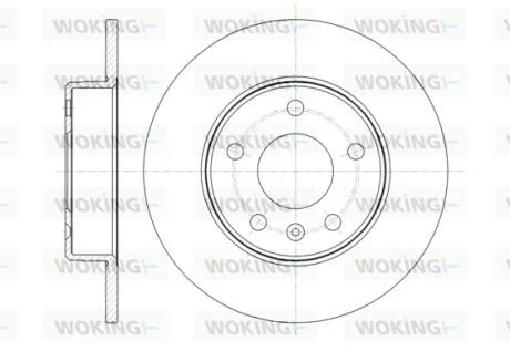 Диск тормозной задний (кратно 2) (пр-во Remsa) Opel Astra H Zafira B WOKING D61468.00
