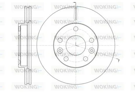 Диск тормозной передний (кратно 2) (пр-во Remsa) Renault Duster I WOKING D61478.10
