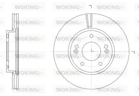 Диск тормозной передний (кратно 2) (пр-во Remsa) Hyundai i30 11> WOKING D61507.10