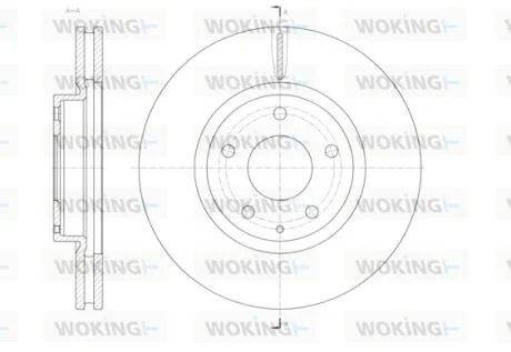 Диск тормозной передний (кратно 2) (пр-во Remsa) Mazda 6 III CX-5 I WOKING D61520.10