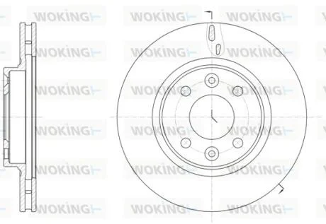 Диск тормозной передний (кратно 2) (пр-во Remsa) Renault Clio IV Logan Sandero II / Smart 14> WOKING D61535.10