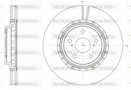 Диск тормозной передний (кратно 2) (пр-во Remsa) Toyota Rav4 12> / Lexus NX 14> WOKING D6154010