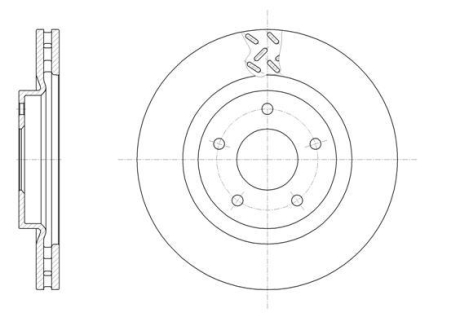 Диск тормозной передний (кратно 2) (Remsa) Mitsubishi ASX I Outlander II I WOKING D6155310