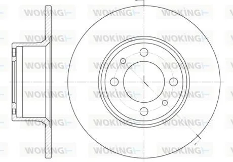 Тормозной диск Lada 2101-2107 (252х10) WOKING D6156.00