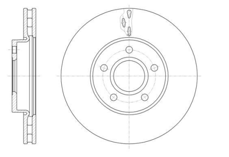 Гальмівний диск перед. C-Max/Focus (14-21) WOKING D61560.10 (фото 1)