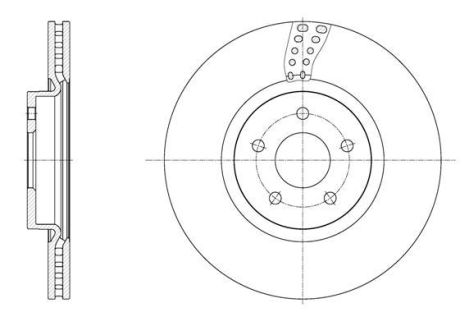 Диск тормозной передний (кратно 2) (Remsa) Ford Kuga II / Connect II WOKING D61561.10 (фото 1)