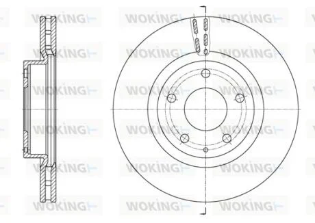 Диск тормозной передний (кратно 2) (пр-во Remsa) Mazda 3 III CX-3 15> WOKING D61574.10