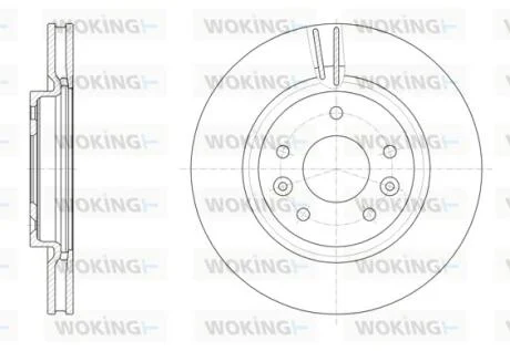 Диск тормозной передний (кратно 2) (пр-во Remsa) Nissan Qashqai II, X-trail III WOKING D6158110