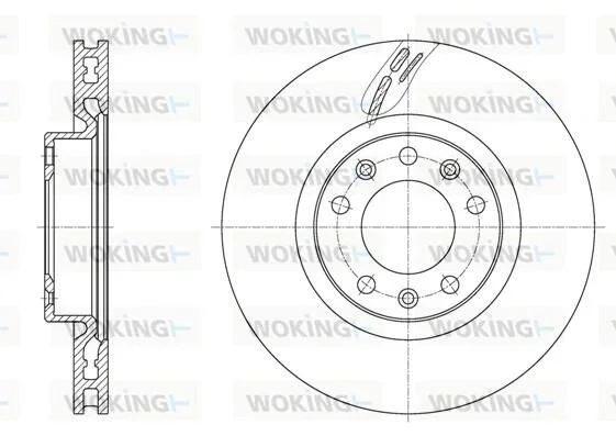 Диск гальмівний передній (кратно 2) (пр-во Remsa) PSA 308 II WOKING D61583.10 (фото 1)