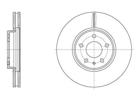 Диск тормозной передний (кратно 2) (Remsa) Ford Mondeo V 1.0 1.5 2.0EcoBoo WOKING D6160510 (фото 1)