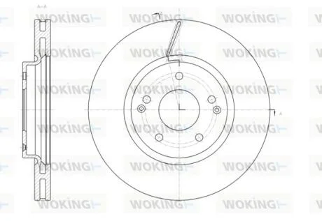 Диск тормозной передний (кратно 2) (пр-во Remsa) Korando 10> WOKING D61663.10
