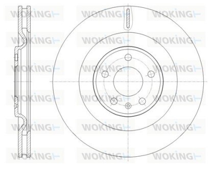 Диск гальмівний задній (кратно 2) (Remsa) Audi Q7 15> / Touareg 18> WOKING D61775.10 (фото 1)