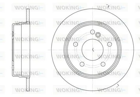 Гальмівний диск зад. MB W202 93-00 (258x9) WOKING D6193.00
